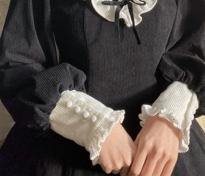 Miaoplus - Winter Birch Forest - Elegant Lolita OP Dress Corduroy Long Sleeve Winter Dress