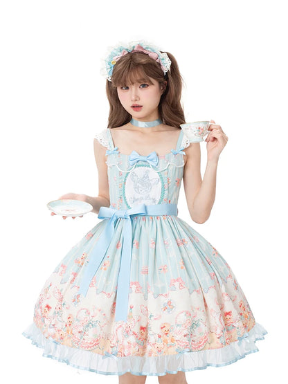 NanShengGe - Sheep Party - Sweet Lolita Jumper Dress Print SK