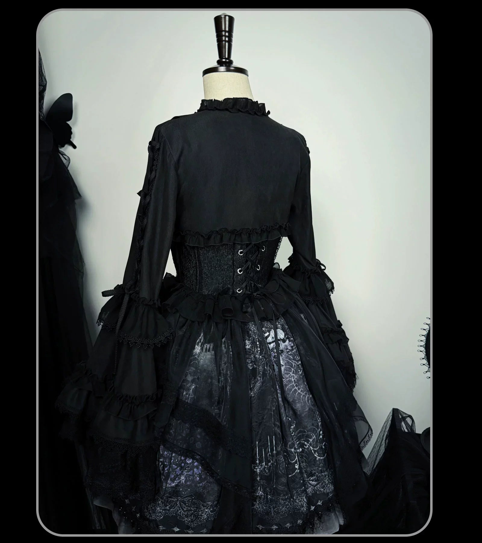Susin Lolita - Bone-Eroded Butterfly - Gothic Lolita JSK & SK Set