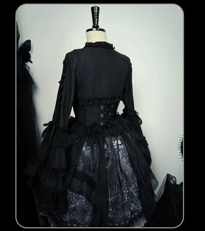 Susin Lolita - Bone-Eroded Butterfly - Gothic Lolita JSK & SK Set