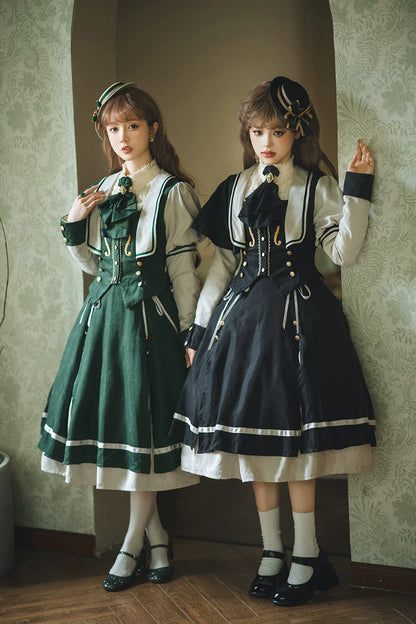 Miss Point - Golden Movement - Elegant Lolita Fishbone Skirt Customized