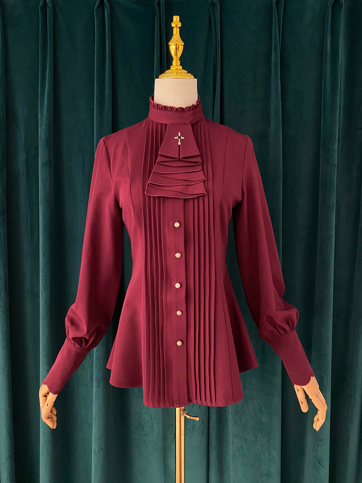 Little Dipper - Elegant Lolita Mutton Sleeve Stand Collar Blouse