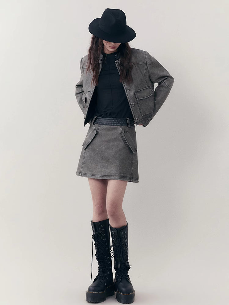 Retro jacket and A-line skirt【s0000007252】