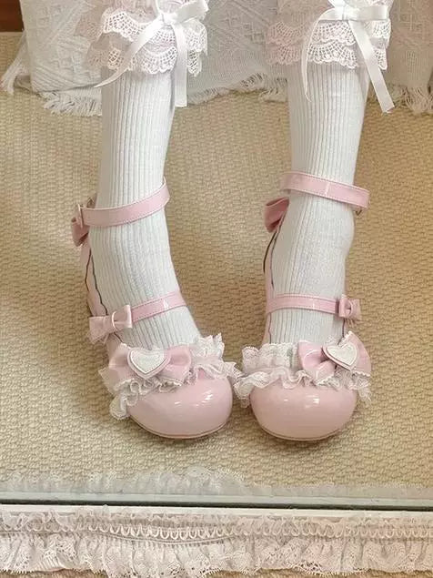 Aimee - Sakura - Sweet Lolita Heels Cute Mid-heel Mary Jane Shoes