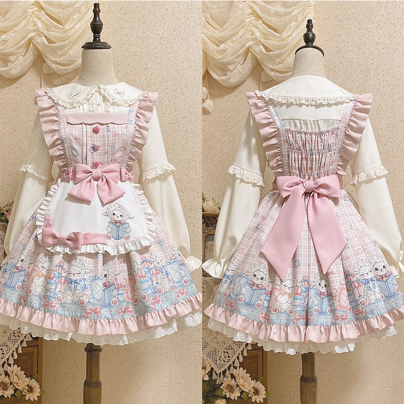 Cinderella - Goat Baa Bedtime Story - SheepPrint Kawaii Lolita JSK