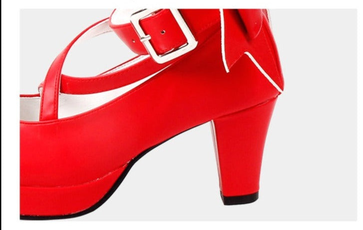 Angelic imprint - Elegant Lolita Shoes Princess Bowknot Lolita Heels Shoes