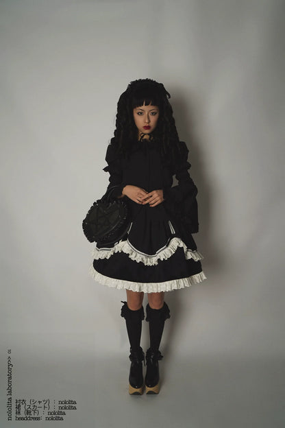 Nololita - Nightingale - Old School Lolita Shirt with Detachable Sleeves