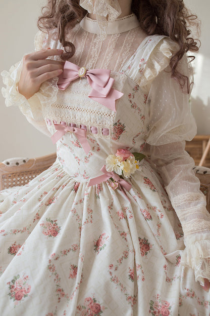 Miss Point - Customized Wood Rose 2.0 Elegant Vintage Jumper Dress