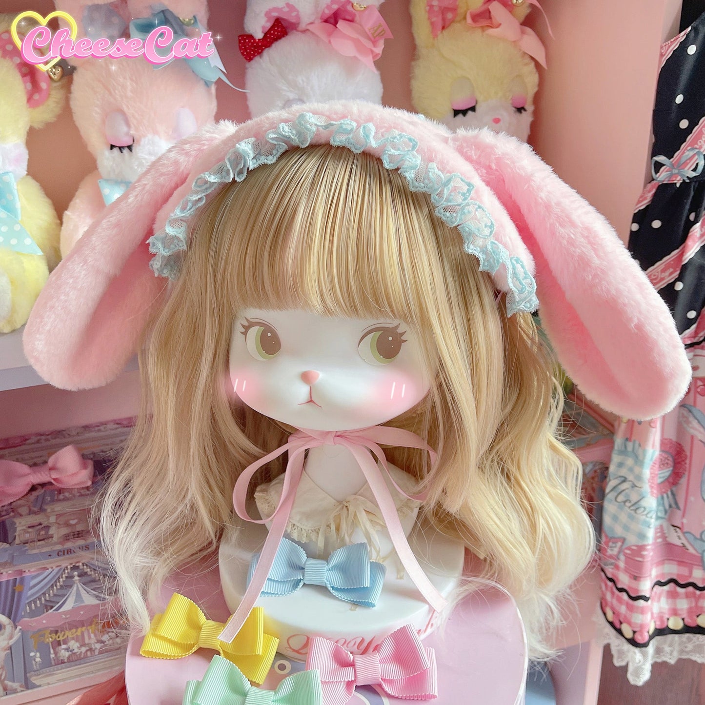 Cheese Cat - Fluffy Lop-Eared Bunny Sweet Lolita Hairband