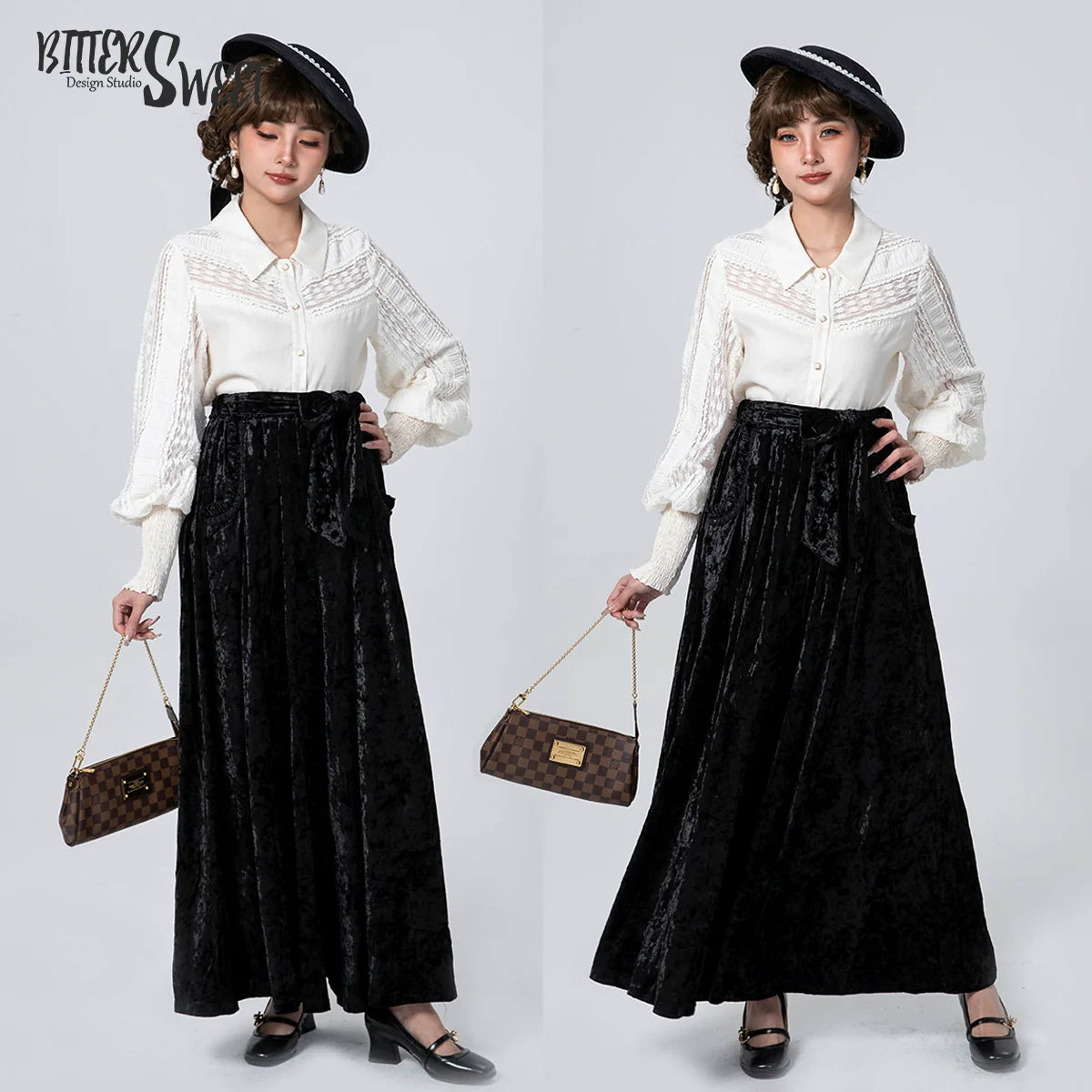 Bitter Sweet - Late Spring - Vintage Lolita Shirt Lace Long Sleeve Blouse