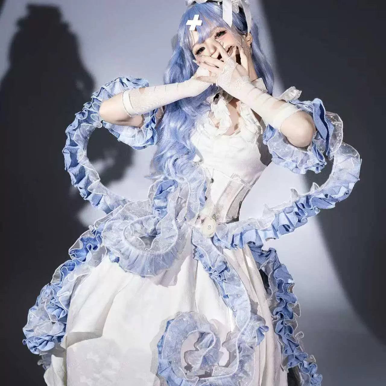 Camouflage Humanoid - Eerie Devour - Gothic Lolita Tentacle-like Petticoat and Short-Sleeved OP