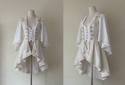 SilentMars - Law of the Fallen Moon - Retro Lolita Vest Coat Suit Knight Style Skirt