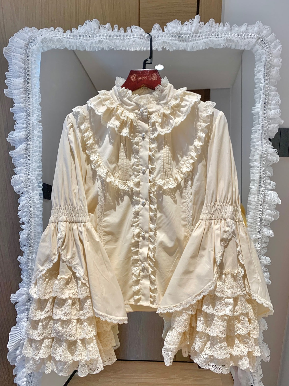 Plum Tree - Liliya's Secrets - Cotton Lolita Shirt Princess Sleeve Gorgeous Lolita Blouse