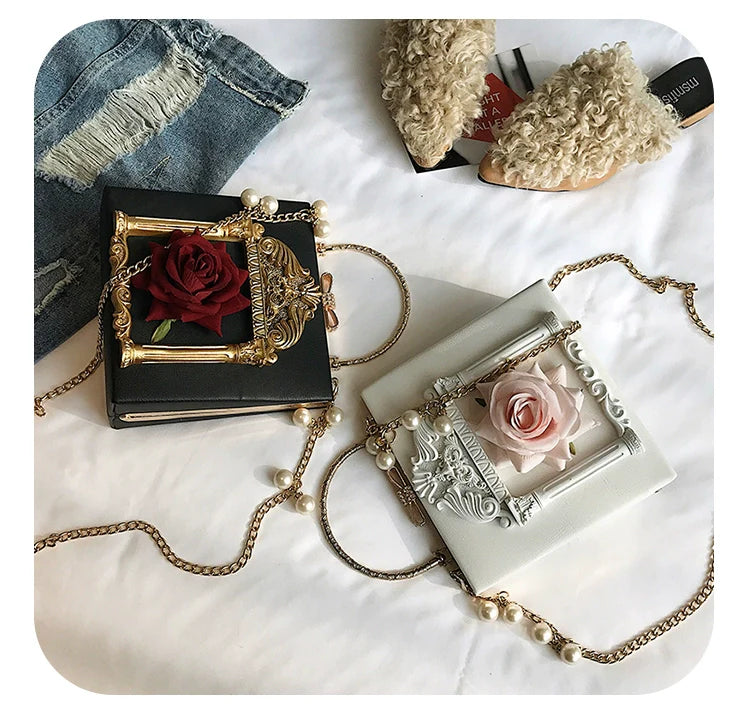 Prime Sister - Gothic Lolita Retro Bag Baroque Square Crossbody Bag