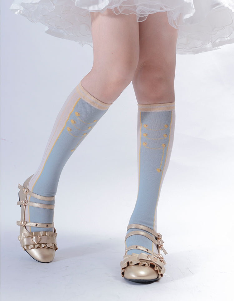 Roji roji - Uniform Middle Tube Cotton Lolita Calf Socks