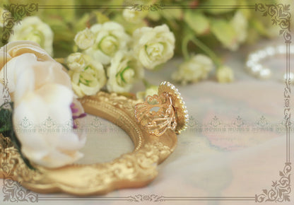 Rose of Sharon - Cameo Lolita Pearl Rings 4 Colors