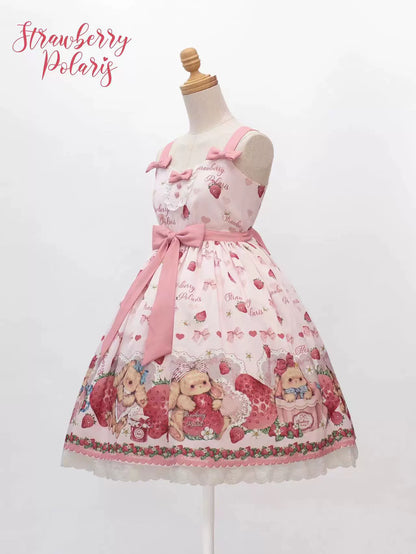 Polaris Lolita - Rabbit Berry Gift Box - Sweet Lolita JSK Pink Lolita Dress