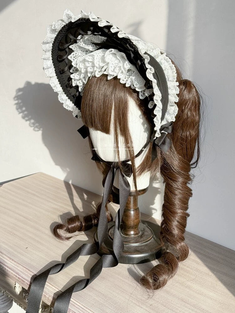 MAID - Elegant Lolita Bonnet Velvet Lolita Hat