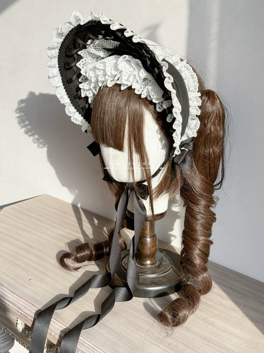 MAID - Elegant Lolita Bonnet Velvet Lolita Hat