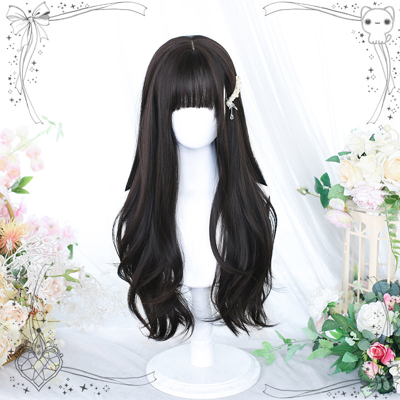 Dalao Home - Lolita Long Curly Natural Cold Brown Wig