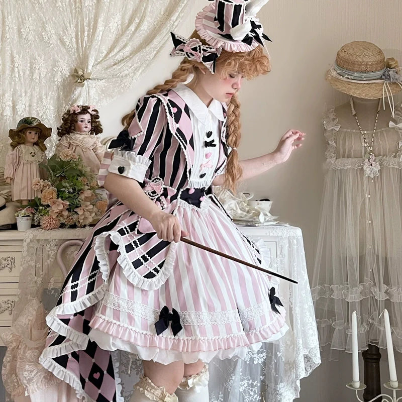 Sakurahime - Werid Theatre - Sweet Lolita Blackpink Stripe OP