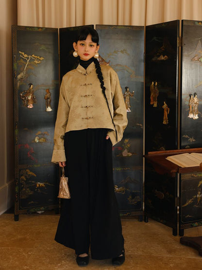 Elastic waist wide-leg pants 【s0000001623】