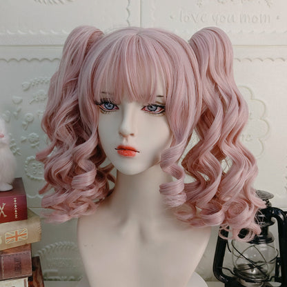 RainbowMe - Sweet Lolita Wig Long Curly Ponytail Multicolor