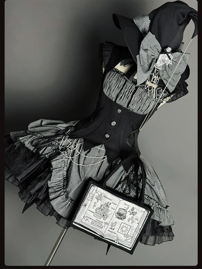 Alice Girl - Lolita Potion - Gothic Lolita Handbag Embroidered Lolita Black Bag