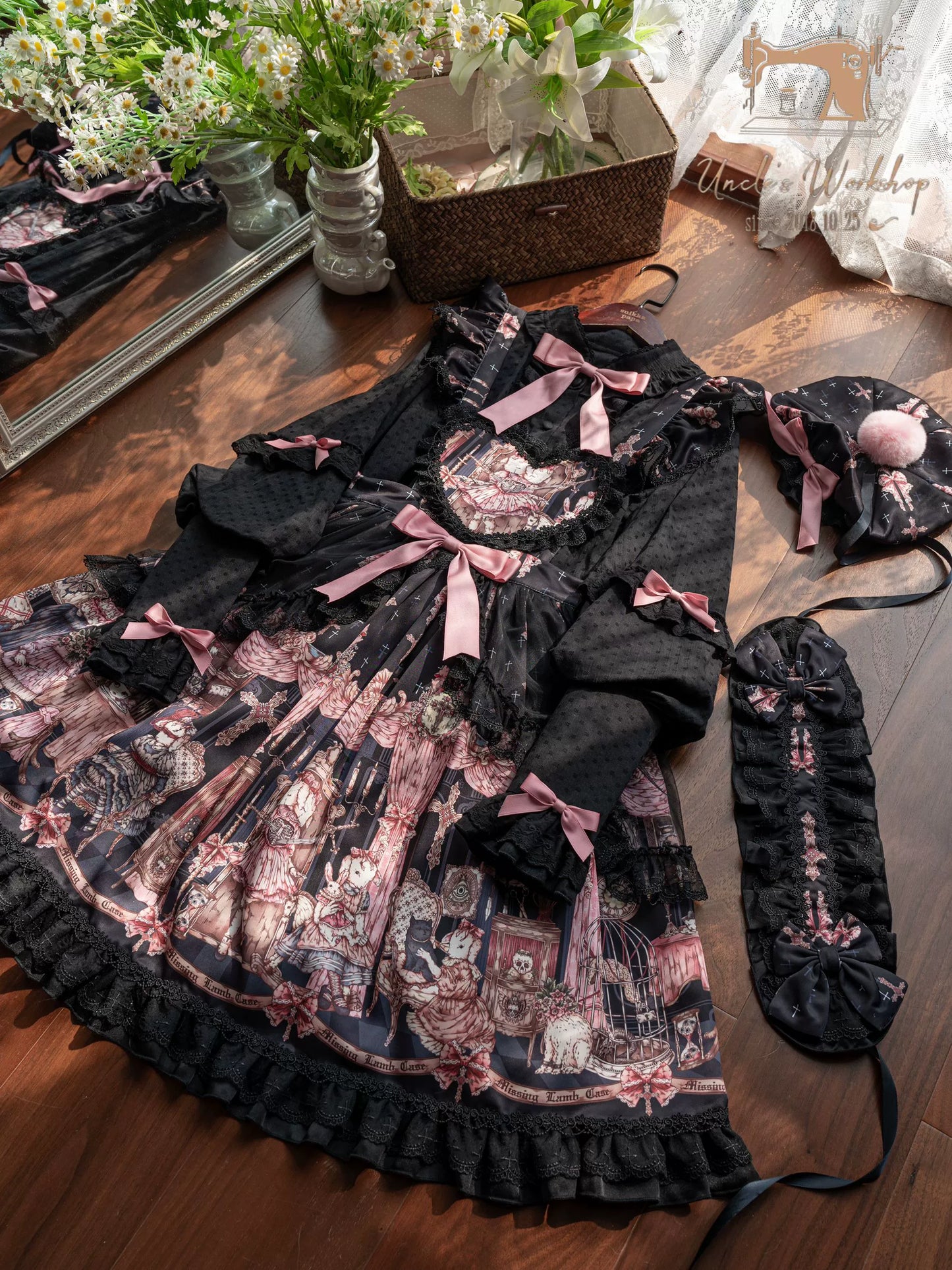 Uncle's Workshop - Missing Lamb Case - Gothic Lolita Dress Set with Sheep Prints