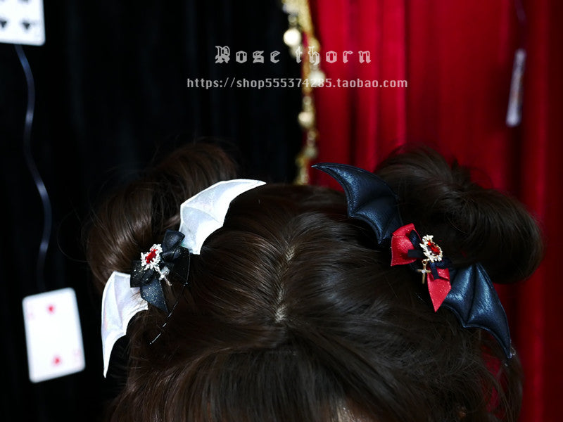 Rose Thorn - Multicolors Gothic Lolita Little Bat Brooch Hairpin