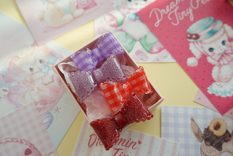 Cat Tea Party - Sweet Lolita Bow Ring and Necklace