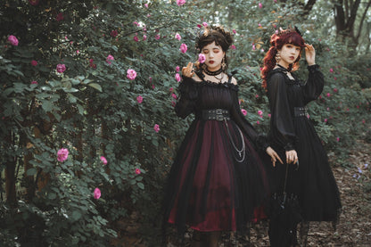 Cornfield Lolita - The Girl Assassin - Halloween Gothic Lolita Irregularly Hemline Dress