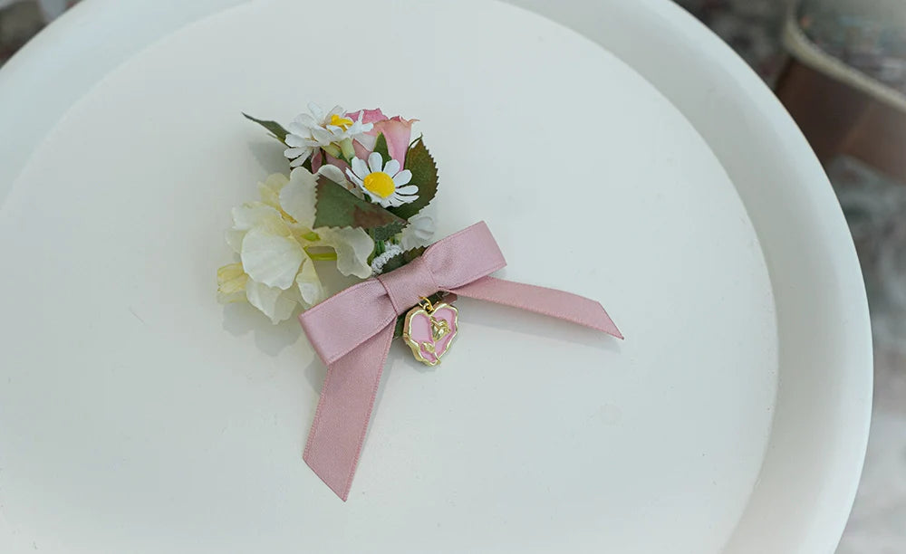 Miss Point - Woody Rose - Lolita Headband Flower Brooch