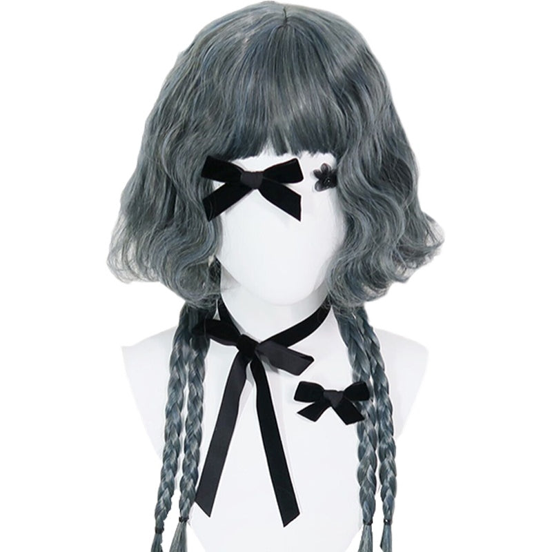 PippiPalace - Metaverse - Mix of Green And Blue Curly Short Wig