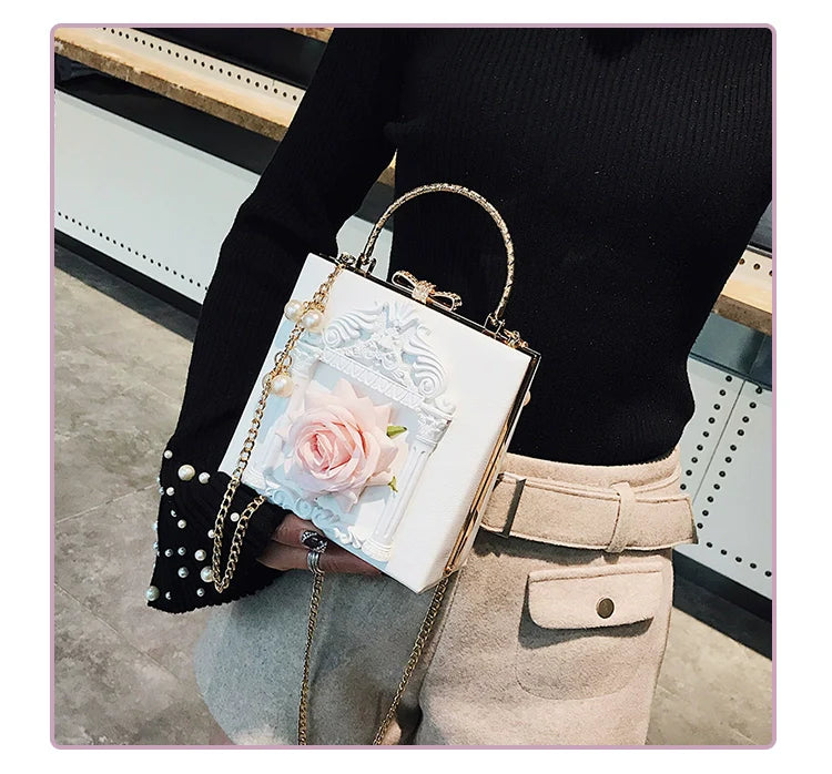 Prime Sister - Gothic Lolita Retro Bag Baroque Square Crossbody Bag