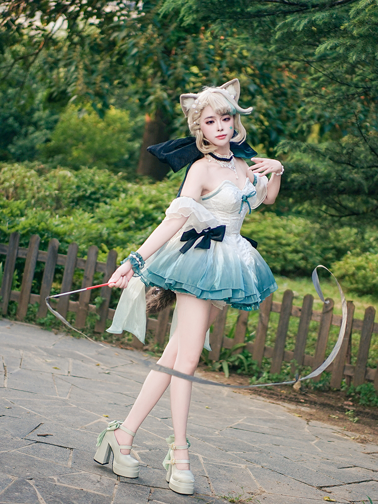 Dreamland - Floating Dream Lily - Elegant Lolita High Heel Shoes, Detachable Bow