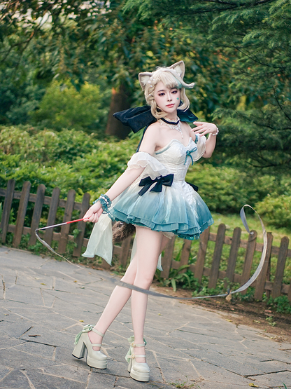 Dreamland - Floating Dream Lily - Elegant Lolita High Heel Shoes, Detachable Bow