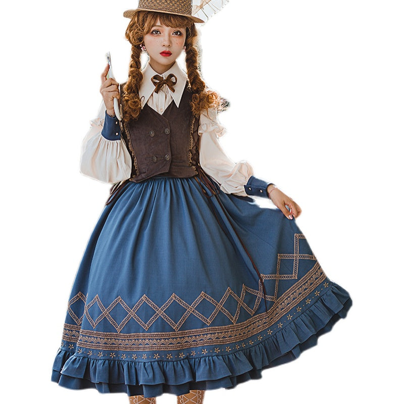 Yuan Su - Retro Plush Size Lolita Vest
