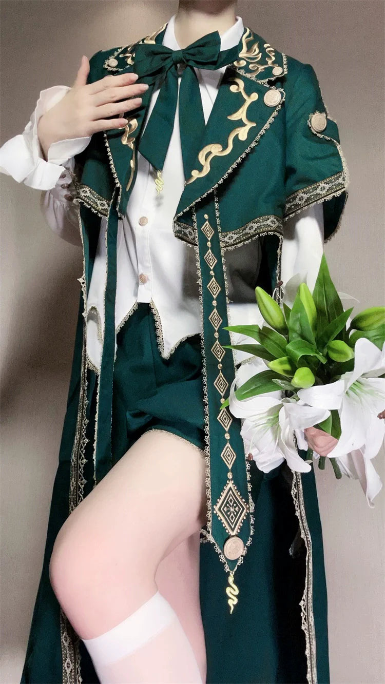 Letters from Unknown Star - Divine Envoy - Ouji Lolita Shorts Suit Military Lolita Coat and Shirt