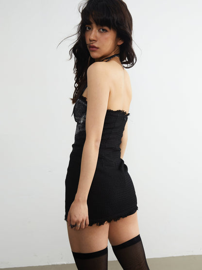 Raw Edge Bare Top Dress