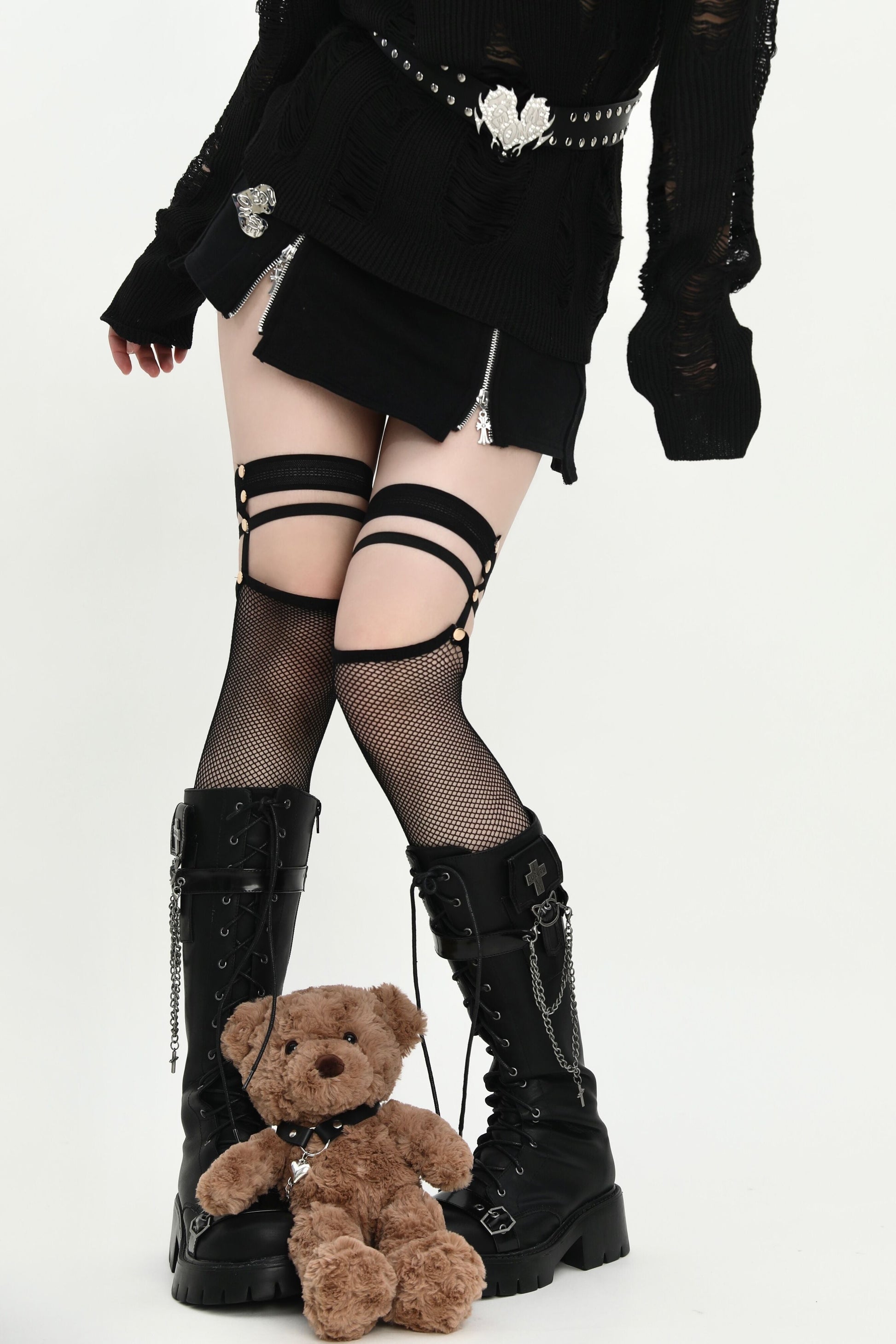 Arrive on the first floor - Punk Lolita Lace Stockings