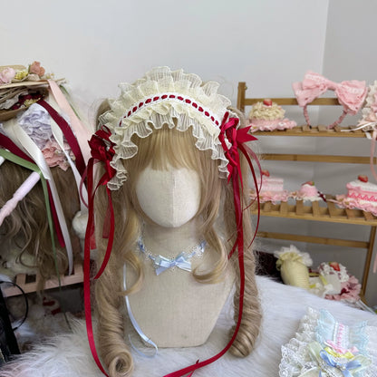 Chestnut Lolita - Sweet Lolita Headdress, Bow and Lace Decoration