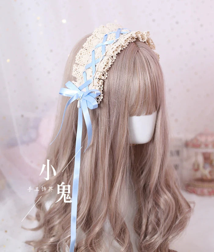 Xiaogui - Japanese Style Sweet Lolita Lace Headband Multicolors
