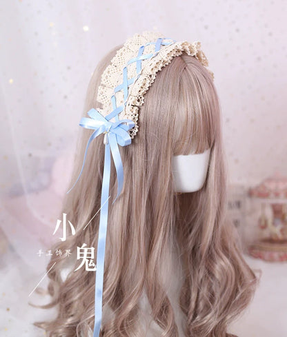 Xiaogui - Japanese Style Sweet Lolita Lace Headband Multicolors