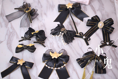Xiaogui - Gothic Accessories Lolita Bow KC Hairclip