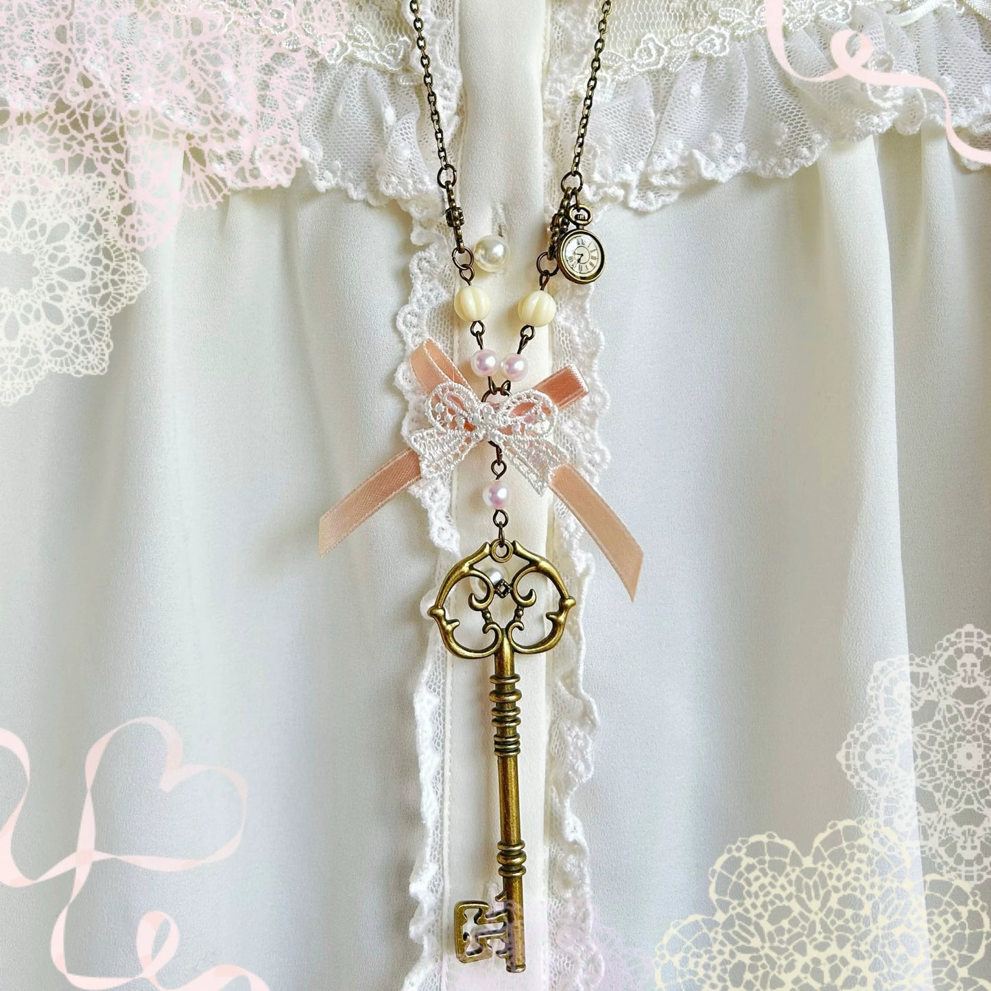 Halloween Alice - Vintage Lolita Key-Shaped Necklace Chain