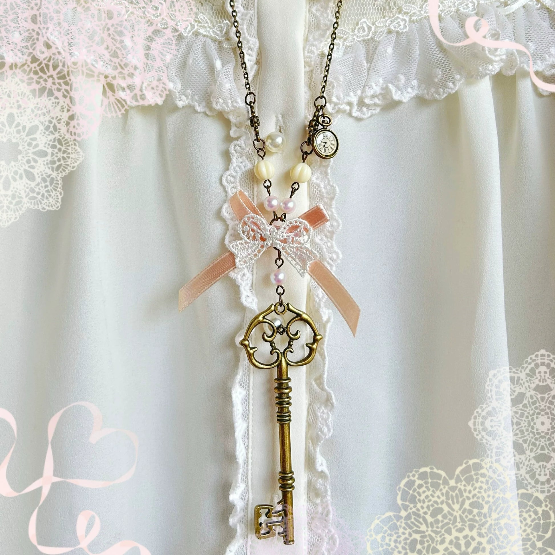 Halloween Alice - Vintage Lolita Key-Shaped Necklace Chain