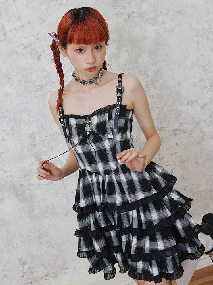 Strap lace cake skirt【s0000002510】