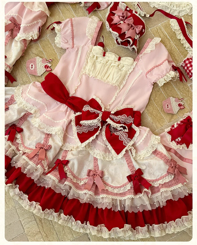 Mademoiselle Pearl - Cup Cake - Sweet Lolita OP Dress Kawaii Lolita JSK SK