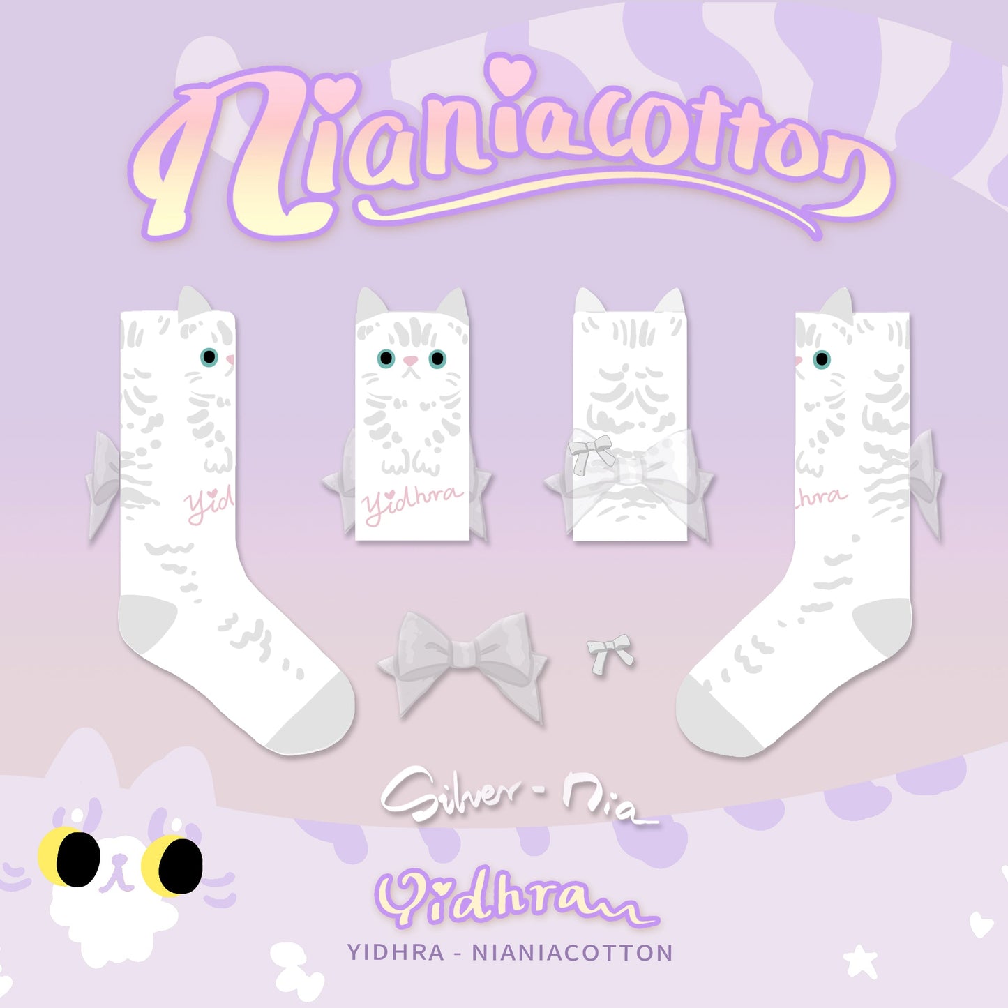 Yidhra - Cute Cat Cotton Lolita Socks